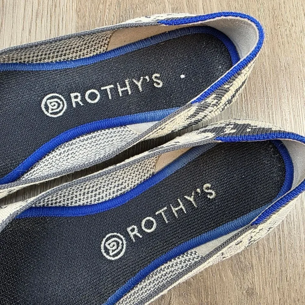 Rothy's Round Ash Gray Camo Flats Size 9